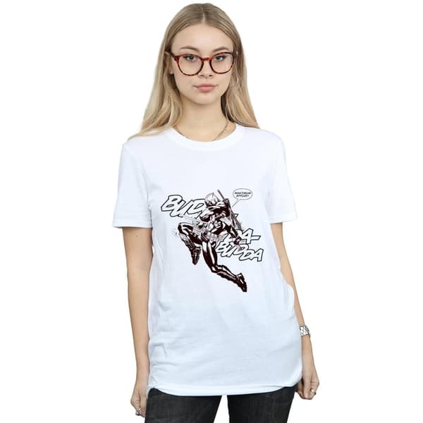 Marvel Womens/Ladies Deadpool Budda Budda Cotton Boyfriend T-Shirt