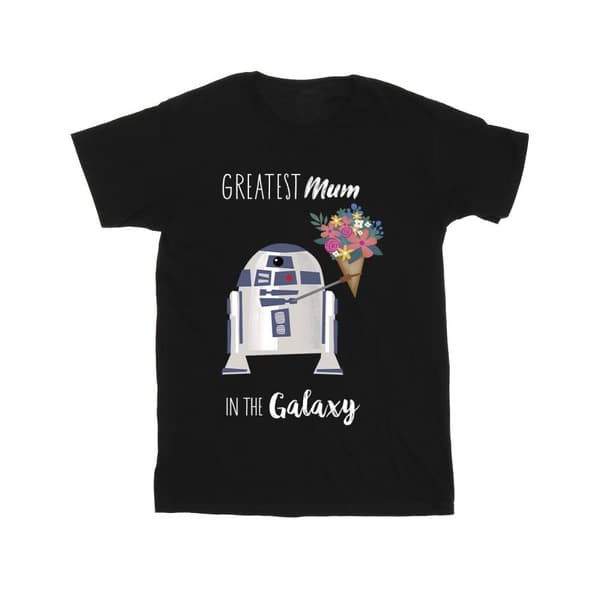 Star Wars T-shirt i bomull för flickor R2D2 Greatest Mum