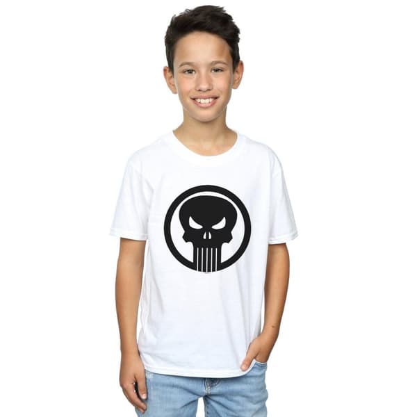Marvel Pojkar - The Punisher - T-shirt med cirkelformad dödskalle