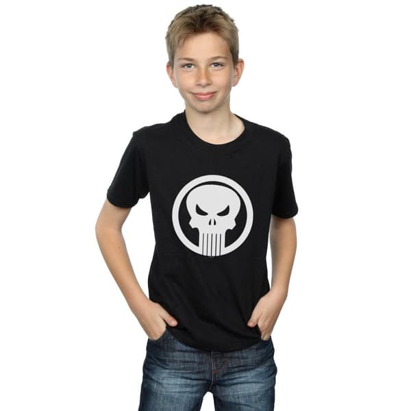 Marvel Pojkar - The Punisher - T-shirt med cirkelformad dödskalle