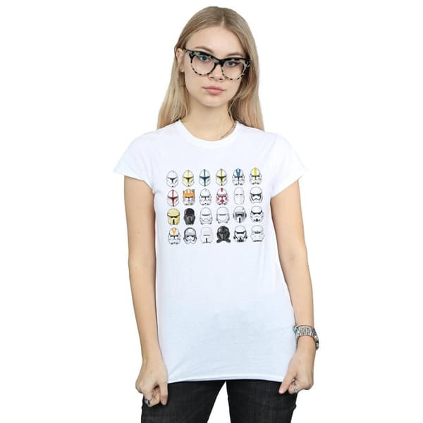 Star Wars T-shirt i bomull för damer/kvinnor - Trooper Helmets