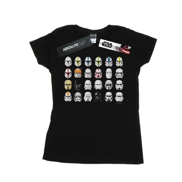 Star Wars T-shirt i bomull för damer/kvinnor - Trooper Helmets
