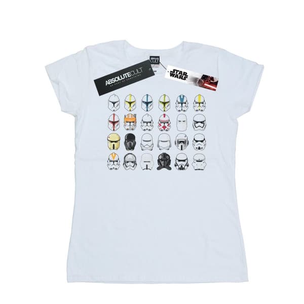 Star Wars T-shirt i bomull för damer/kvinnor - Trooper Helmets