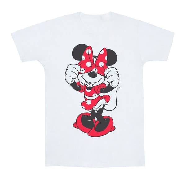 Disney Womens/Ladies Minnie Mouse Bow Eyes Cotton Boyfriend T-Shirt