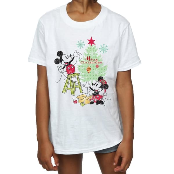 Disney T-shirt i bomull med julgran från Musse och Mimmi