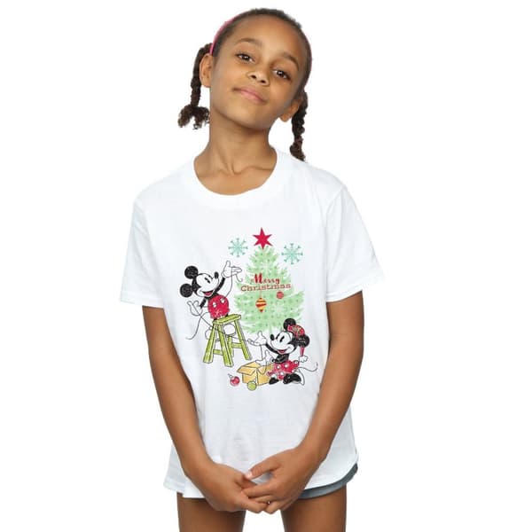Disney T-shirt i bomull med julgran från Musse och Mimmi