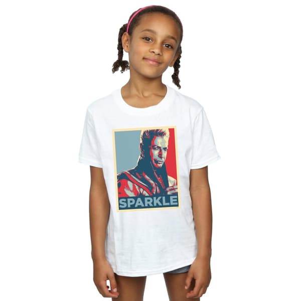 Marvel Girls Thor Ragnarok Grandmaster Sparkle Cotton T-Shirt