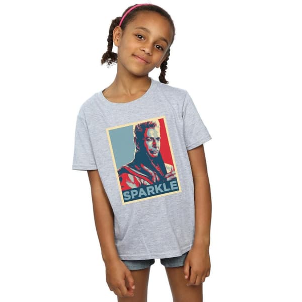 Marvel Girls Thor Ragnarok Grandmaster Sparkle Cotton T-Shirt