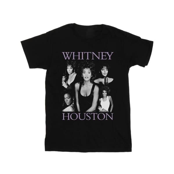 Whitney Houston Womens/Ladies Multiple Pose Cotton Boyfriend T-Shirt