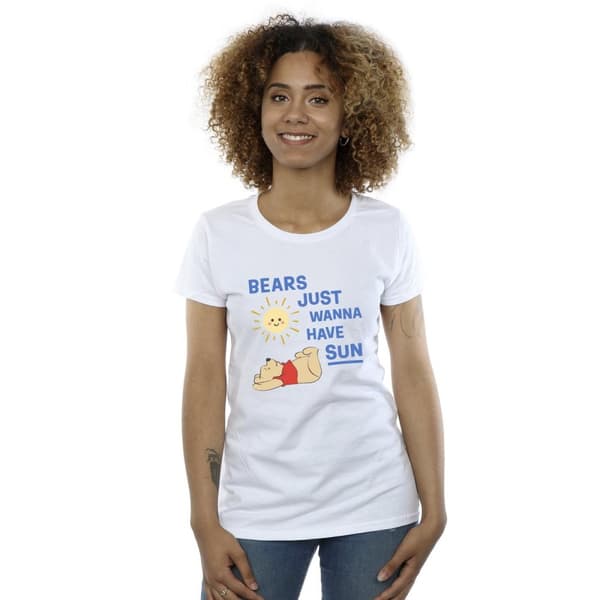 Disney Womens/Ladies Winnie The Pooh Bears Just Wanna Have Sun Cotton T-Shirt