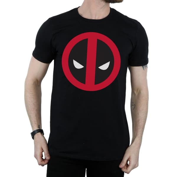 Marvel Mens Deadpool - T-shirt med ren logotyp i stort format