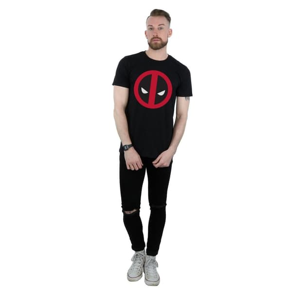 Marvel Mens Deadpool - T-shirt med ren logotyp i stort format