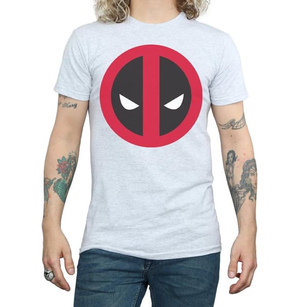 Marvel Mens Deadpool Large Clean Logo T-Shirt