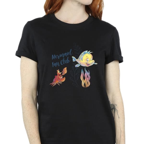 Disney Womens/Ladies The Little Mermaid Club Cotton Boyfriend T-Shirt