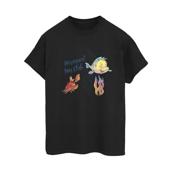 Disney Womens/Ladies The Little Mermaid Club Cotton Boyfriend T-Shirt