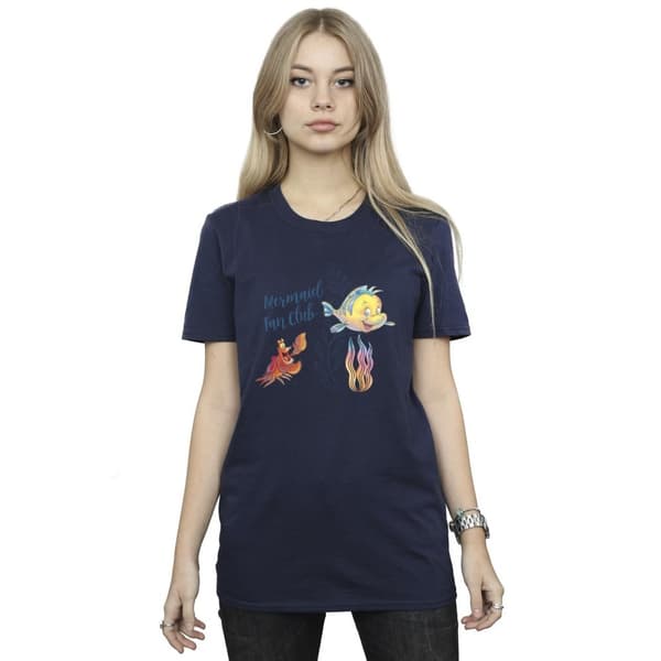 Disney Womens/Ladies The Little Mermaid Club Cotton Boyfriend T-Shirt