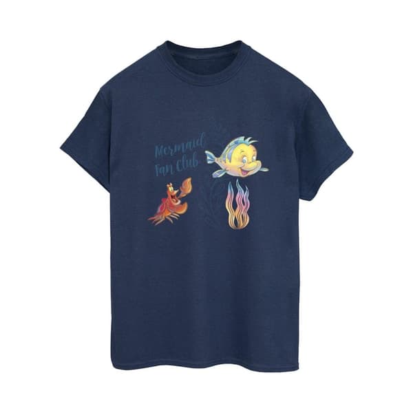 Disney Womens/Ladies The Little Mermaid Club Cotton Boyfriend T-Shirt