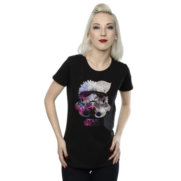 Star Wars Womens/Ladies Stormtrooper Floral Helmet Cotton T-Shirt