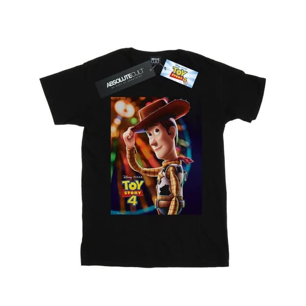 Disney T-shirt i bomull med Woody-affisch för flickor Toy Story 4