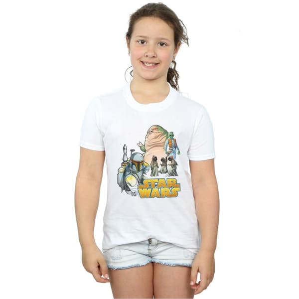 Star Wars Girls Vintage Montage Cotton T-Shirt