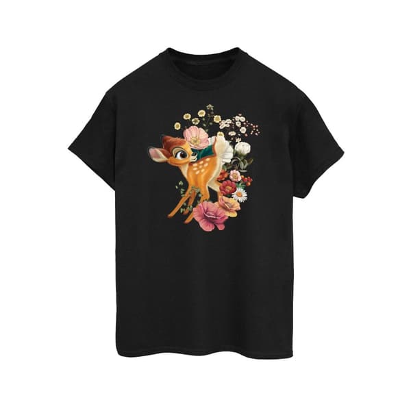 Disney Dam/Tjej Bambi Meadow Boyfriend T-shirt i bomull