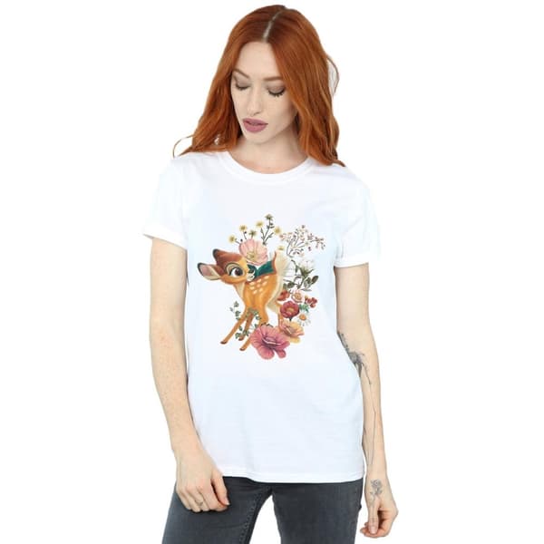 Disney Dam/Tjej Bambi Meadow Boyfriend T-shirt i bomull