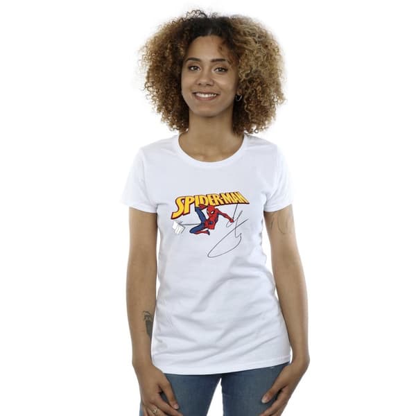 Marvel Dam/Tjej Spider-Man With A Book - T-shirt i bomull