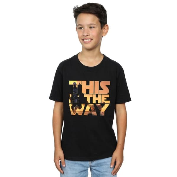 Star Wars Pojkar - The Mandalorian The Way Poster Text T-shirt