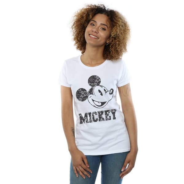 Disney Dam/Tjej Musse Pigg Spetsar Bomulls-T-shirt