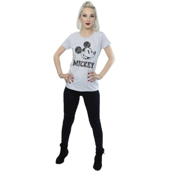 Disney Dam/Tjej Musse Pigg Spetsar Bomulls-T-shirt