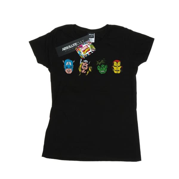Marvel Dam/kvinnor Avengers Comic Heads - T-shirt i bomull