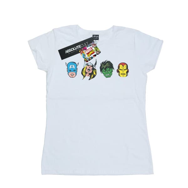 Marvel Womens/Ladies Avengers Comic Heads Cotton T-Shirt