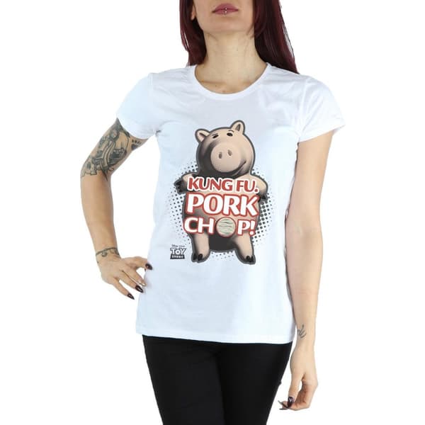Disney Womens/Ladies Toy Story Kung Fu Pork Chop Cotton T-Shirt