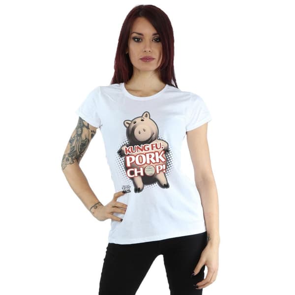 Disney Womens/Ladies Toy Story Kung Fu Pork Chop Cotton T-Shirt