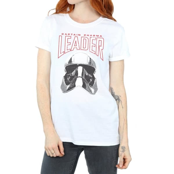 Star Wars Dam/Tjej The Last Jedi Ledarhjälm Boyfriend T-shirt i bomull