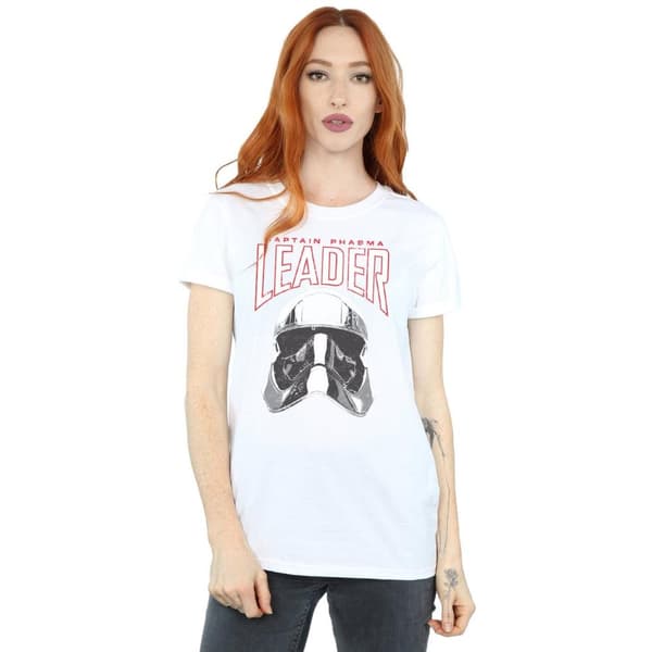 Star Wars Dam/Tjej The Last Jedi Ledarhjälm Boyfriend T-shirt i bomull