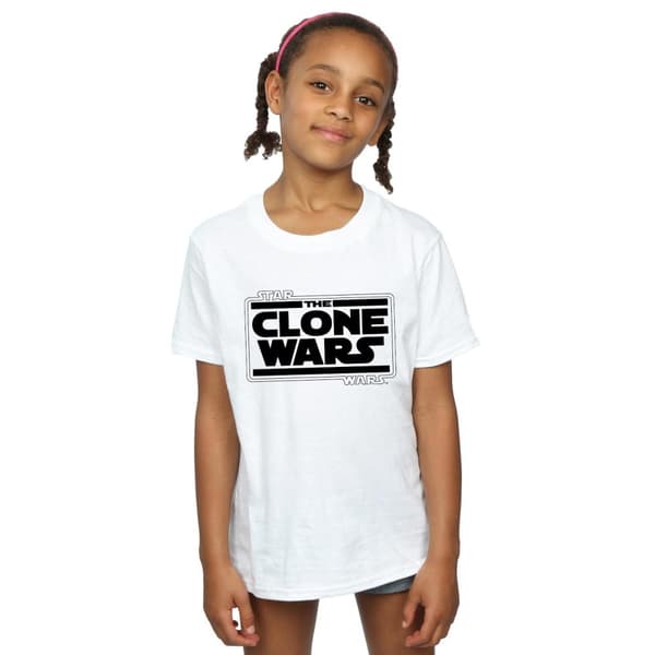 Star Wars Girls Clone Wars Logo Cotton T-Shirt
