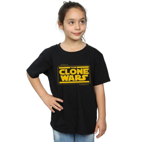 Star Wars Girls Clone Wars Logo Cotton T-Shirt