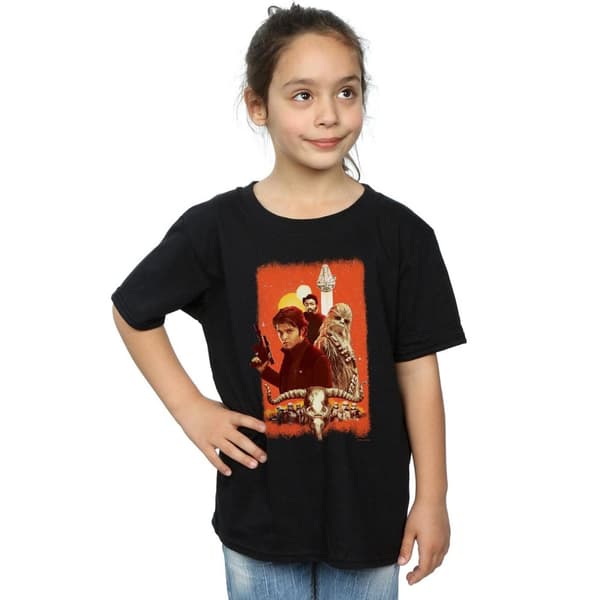 Star Wars Solo Trio Paint T-shirt i bomull för flickor