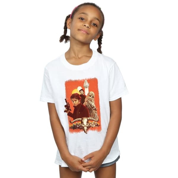 Star Wars Solo Trio Paint T-shirt i bomull för flickor