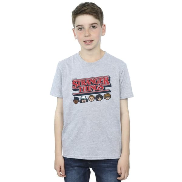 Netflix Boys Stranger Things Caricature Logo T-Shirt