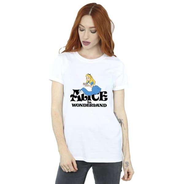 Disney Womens/Ladies Alice In Wonderland Tea Drinker Classic Cotton Boyfriend T-Shirt