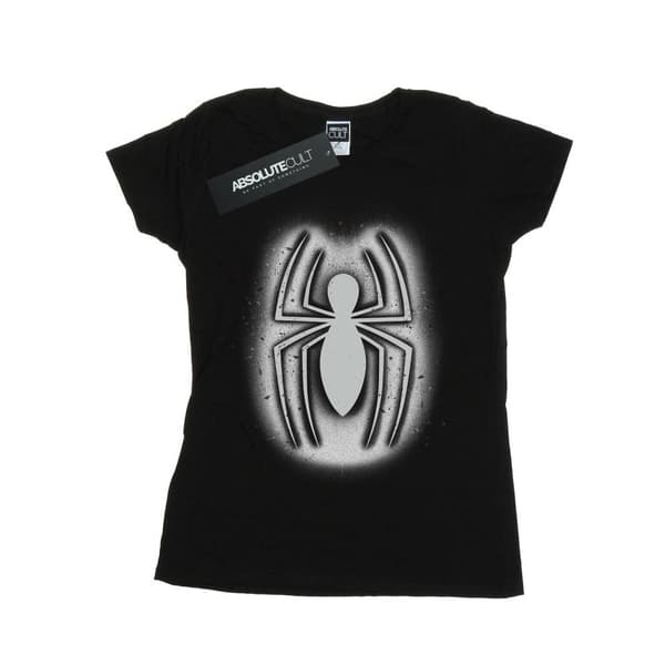 Marvel Womens/Ladies Spider-Man Graffiti Logo Cotton T-Shirt