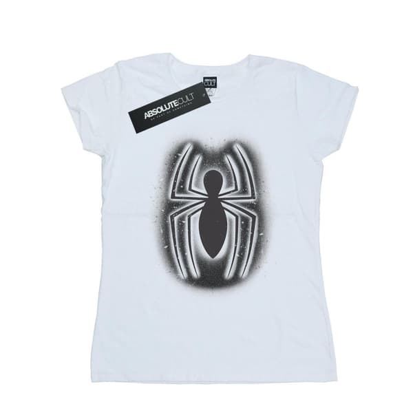 Marvel Womens/Ladies Spider-Man Graffiti Logo Cotton T-Shirt