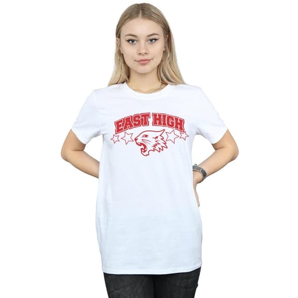Disney Dam/Tjej High School Musical The Musical Wildcat Stars Bomull Boyfriend T-shirt