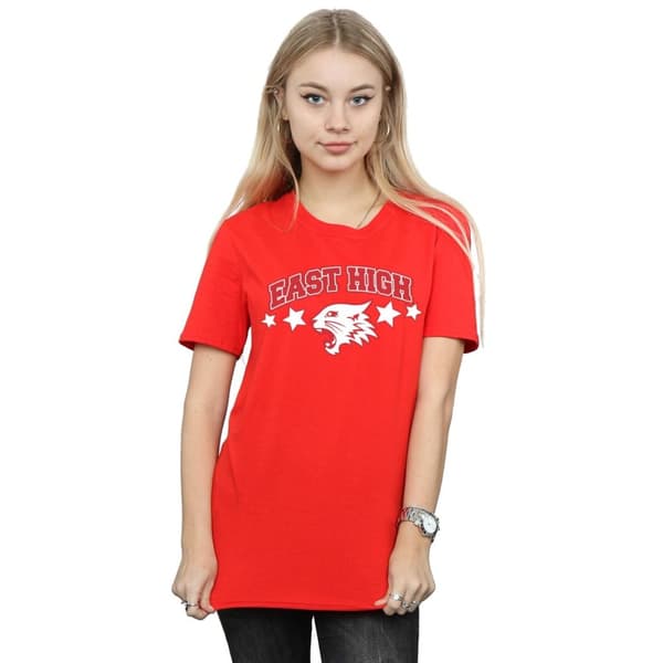 Disney Dam/Tjej High School Musical The Musical Wildcat Stars Bomull Boyfriend T-shirt