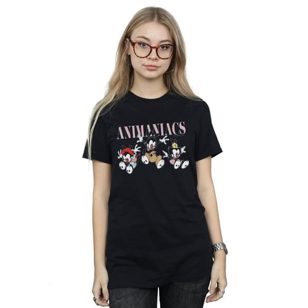 Animaniacs Boyfriend-t-shirt i bomull från Group Jump för damer/damer
