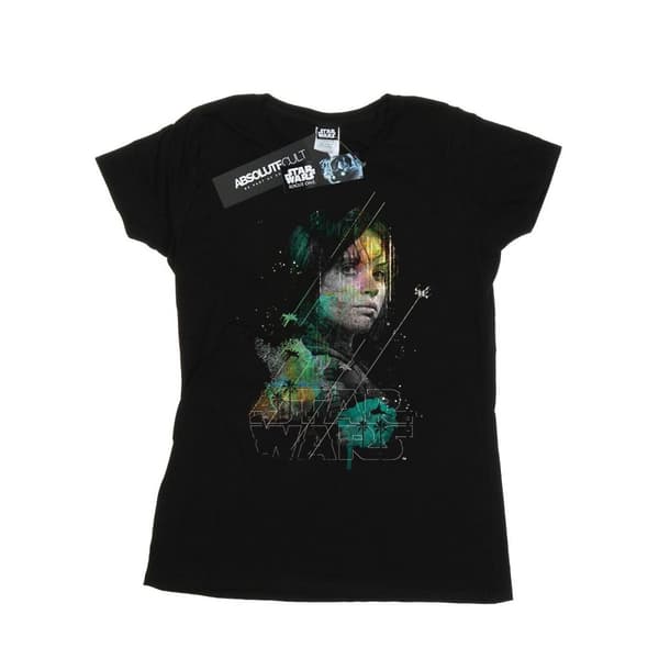 Star Wars Womens/Ladies Rogue One Jyn Erso Digital Cotton T-Shirt Black XS