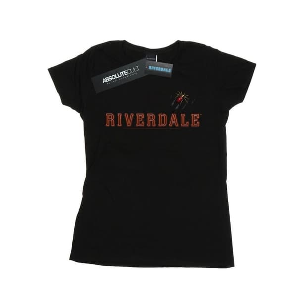 Riverdale T-shirt i bomull med spindelbrosch för damer/damer