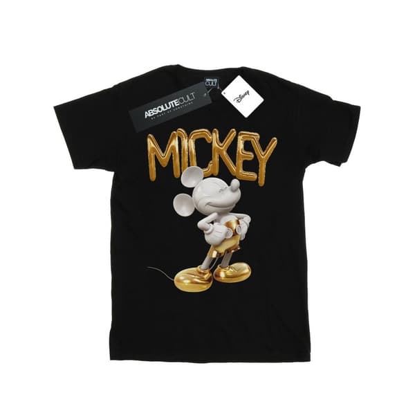 Disney Dam/Tjej Musse Pigg Guldstaty Boyfriend T-shirt i bomull
